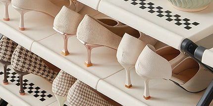 5 Tier Folding Shoe Rack Simple Shoe Storage Organizer for Home and Closet Use