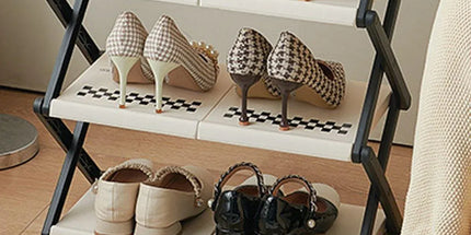 5 Tier Folding Shoe Rack Simple Shoe Storage Organizer for Home and Closet Use