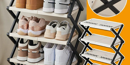 5 Tier Folding Shoe Rack Simple Shoe Storage Organizer for Home and Closet Use