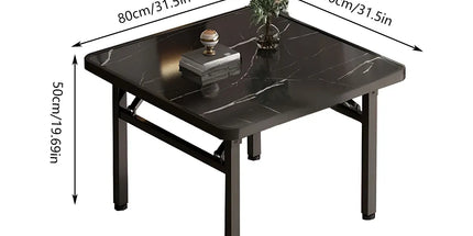 Folding Square Table Space Saving Durable for Home Office Balcony