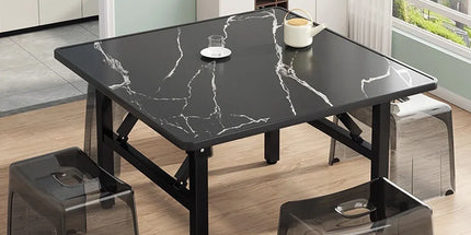 Folding Square Table Space Saving Durable for Home Office Balcony