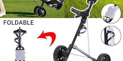 Foldable Aluminum Golf Push Pull Trolley Cart Lightweight Buggy for Easy Transport