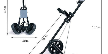 Foldable Aluminum Golf Push Pull Trolley Cart Lightweight Buggy for Easy Transport