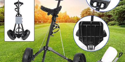 Foldable Aluminum Golf Push Pull Trolley Cart Lightweight Buggy for Easy Transport