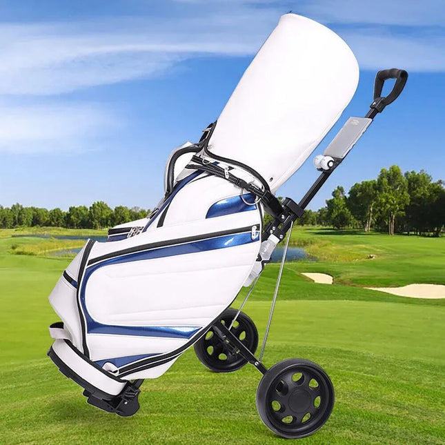 Foldable Aluminum Golf Push Pull Trolley Cart Lightweight Buggy for Easy Transport