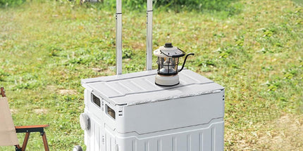 Light Grey Folding Utility Trolley with Lid - 1 Piece Tyack eCommerce Solutions