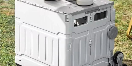 Light Grey Folding Utility Trolley with Lid - 1 Piece Tyack eCommerce Solutions