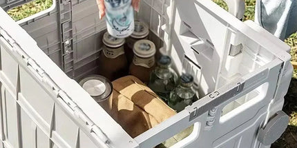 Light Grey Folding Utility Trolley with Lid - 1 Piece Tyack eCommerce Solutions
