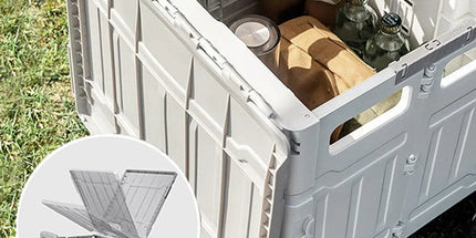 Light Grey Folding Utility Trolley with Lid - 1 Piece Tyack eCommerce Solutions