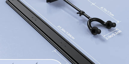 5 Hangers Guitar Wall Stand with Adjustable Aluminium Alloy Rail Black Tyack eCommerce Solutions