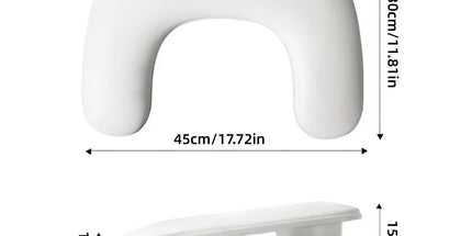 Manicure Hand Rest PU Leather Nail Arm Cushion Portable Tilting Detachable Pad