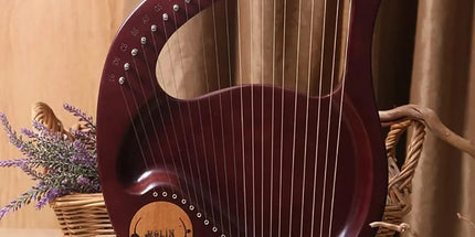 Solid Wood Veneer Laiya 24-String Harp Basic Model Beginner Music Instrument - Emerald Green