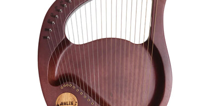 Solid Wood Veneer Laiya 24-String Harp Basic Model Beginner Music Instrument - Purple Red