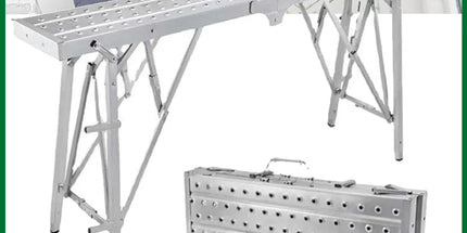 Folding Scaffolding Platform Galvanized Steel Pipe 150kg Load-Bearing Adjustable