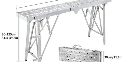 Folding Scaffolding Platform Galvanized Steel Pipe 150kg Load-Bearing Adjustable