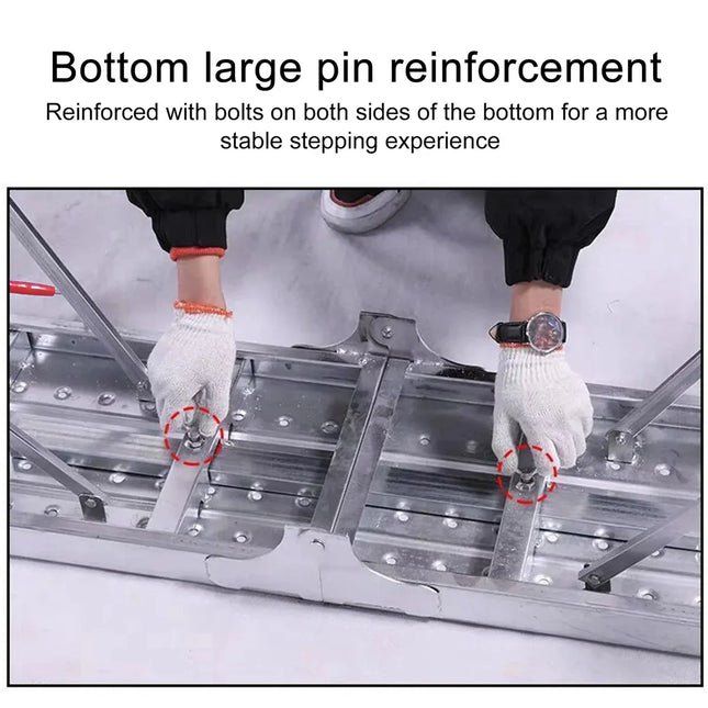 Folding Scaffolding Platform Galvanized Steel Pipe 150kg Load-Bearing Adjustable