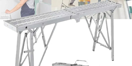 Folding Scaffolding Platform Galvanized Steel Pipe 150kg Load-Bearing Adjustable