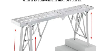 Folding Scaffolding Platform Galvanized Steel Pipe 150kg Load-Bearing Adjustable