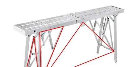 Folding Scaffolding Platform Galvanized Steel Pipe 150kg Load-Bearing Adjustable