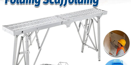 Folding Scaffolding Platform Galvanized Steel Pipe 150kg Load-Bearing Adjustable