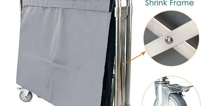 Multi Functional Hand Pushed Cloth Cleaning Service Cart Hotel Guesthouse Rooms
