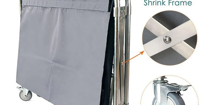 Multi Functional Hand Pushed Cloth Cleaning Service Cart Hotel Guesthouse Rooms
