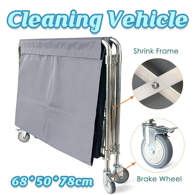 Multi Functional Hand Pushed Cloth Cleaning Service Cart Hotel Guesthouse Rooms