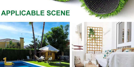 Artificial Synthetic Grass Lawn Realistic Fake Turf Garden Outdoor Decor Set - 1cm
