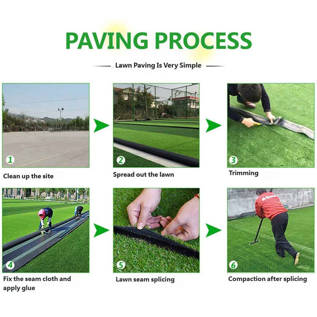 Artificial Synthetic Grass Lawn Realistic Fake Turf Garden Outdoor Decor Set - 1cm