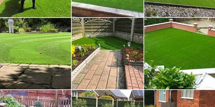 Artificial Synthetic Grass Lawn Realistic Fake Turf Garden Outdoor Decor Set - 1cm