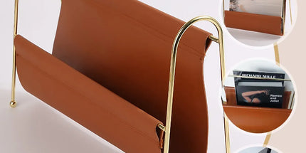 Minimalist Metal Magazine Rack Easy to Use Durable for Home Office Living Room