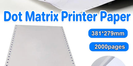 2000Pages Dot Matrix Printer Paper 381x279mm Clear Colour Rendering for Computer