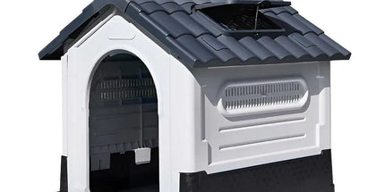 Dog Kennel Four Seasons Sunscreen Rainproof Outdoor Pet Shelter with Toilet
