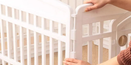 White Indoor Pet Playpen with Gate 91 x 91 x 60 cm - 1 Piece Tyack eCommerce Solutions
