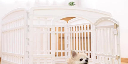White Indoor Pet Playpen with Gate 91 x 91 x 60 cm - 1 Piece Tyack eCommerce Solutions
