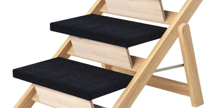 Outdoor Indoor Portable Wooden Pet Stairs Dog Cat Climbing Ladder Non Slip Play