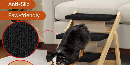 Outdoor Indoor Portable Wooden Pet Stairs Dog Cat Climbing Ladder Non Slip Play