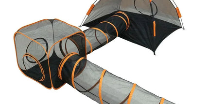 4pcs Outdoor Pet Enclosure Dog Cat Folding Tunnel Italian Combination Tent