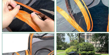4pcs Outdoor Pet Enclosure Dog Cat Folding Tunnel Italian Combination Tent