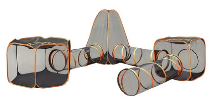 6pcs Outdoor Pet Play Tunnel Folding Cat and Dog Pen Playpen for Pets Indoor