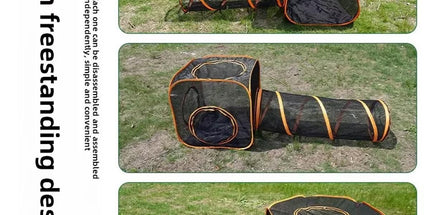 6pcs Outdoor Pet Play Tunnel Folding Cat and Dog Pen Playpen for Pets Indoor