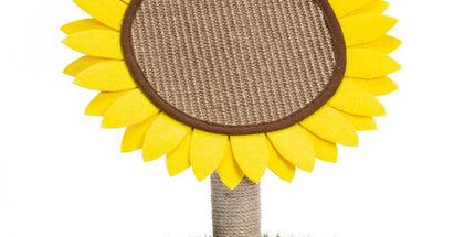 Sunflower Shaped Cat Scratcher Cat Tree Non-Shedding Durable Cardboard Material