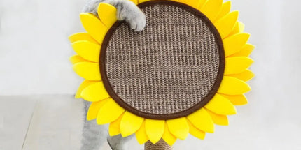 Sunflower Shaped Cat Scratcher Cat Tree Non-Shedding Durable Cardboard Material