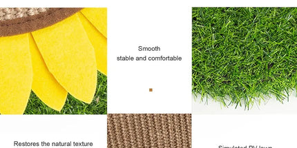 Sunflower Shaped Cat Scratcher Cat Tree Non-Shedding Durable Cardboard Material