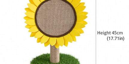 Sunflower Shaped Cat Scratcher Cat Tree Non-Shedding Durable Cardboard Material