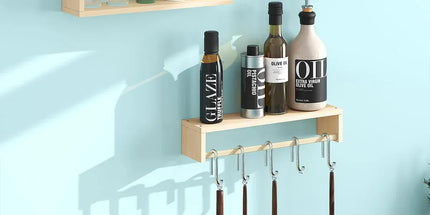 2PCS Solid Wood Wall Mounted Shelf Sturdy Durable Easy Installation Home Decor