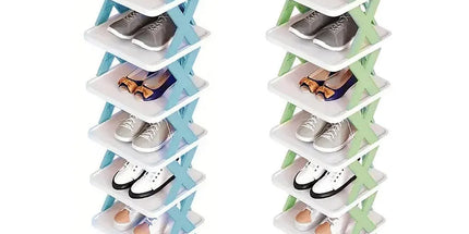 Simple Shoe Rack Home Use Space Saving Clip Storage Organizer Cabinet Stand - Green