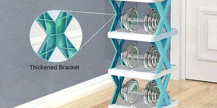 Simple Shoe Rack Home Use Space Saving Clip Storage Organizer Cabinet Stand - Green