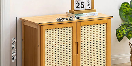 Shoe Changing Cabinet Bamboo Material Space Saving for Entryway Hallway Home Use