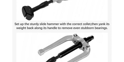 16PCS Inner Bearing Puller Set Slide Hammer Blind Hole Remover Kit